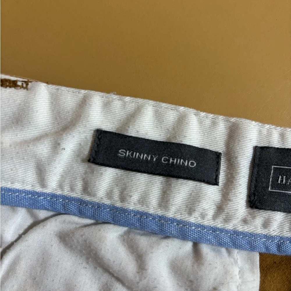 Men’s Tan Flat Front Chinos Hawkings McGill Size 34x32